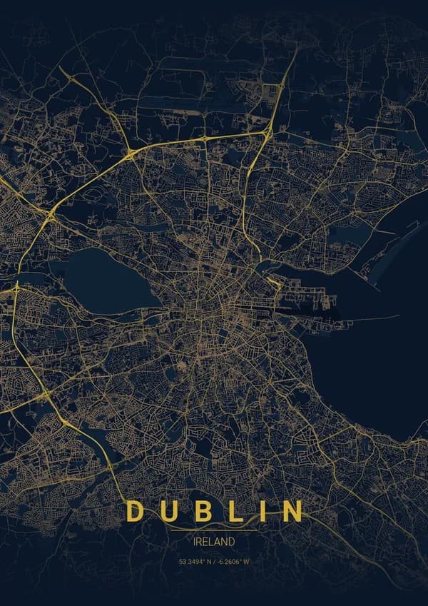 Dublin map poster